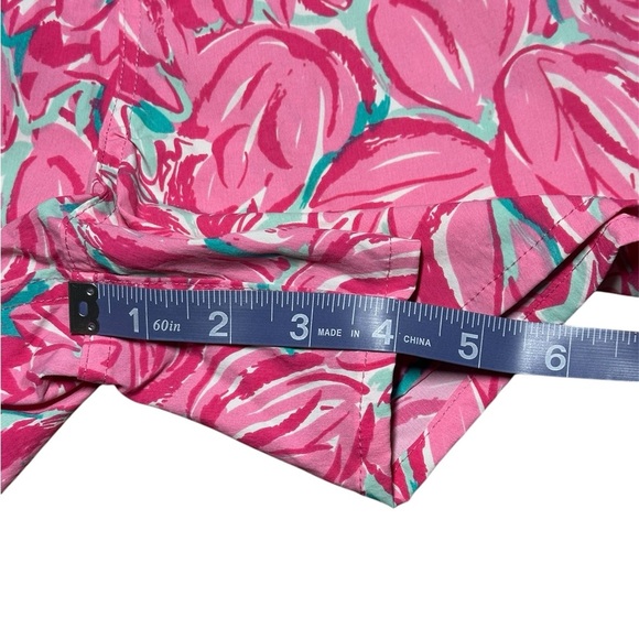 Lauren James Pink Floral Tulip Swim Board Nylon Athletic Gym Shorts Large - Picture 8 of 8